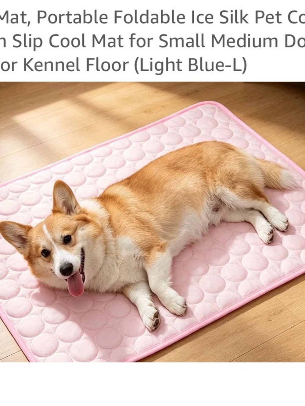 Premium Pink Cooling Pet Mat for Dogs - Portable Foldable Comfort
